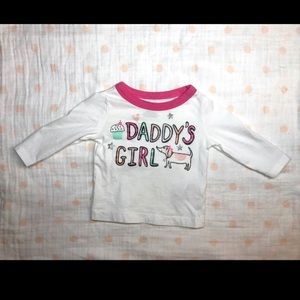 Carter’s Long Sleeve Glitter Daddy’s Girl Tee
